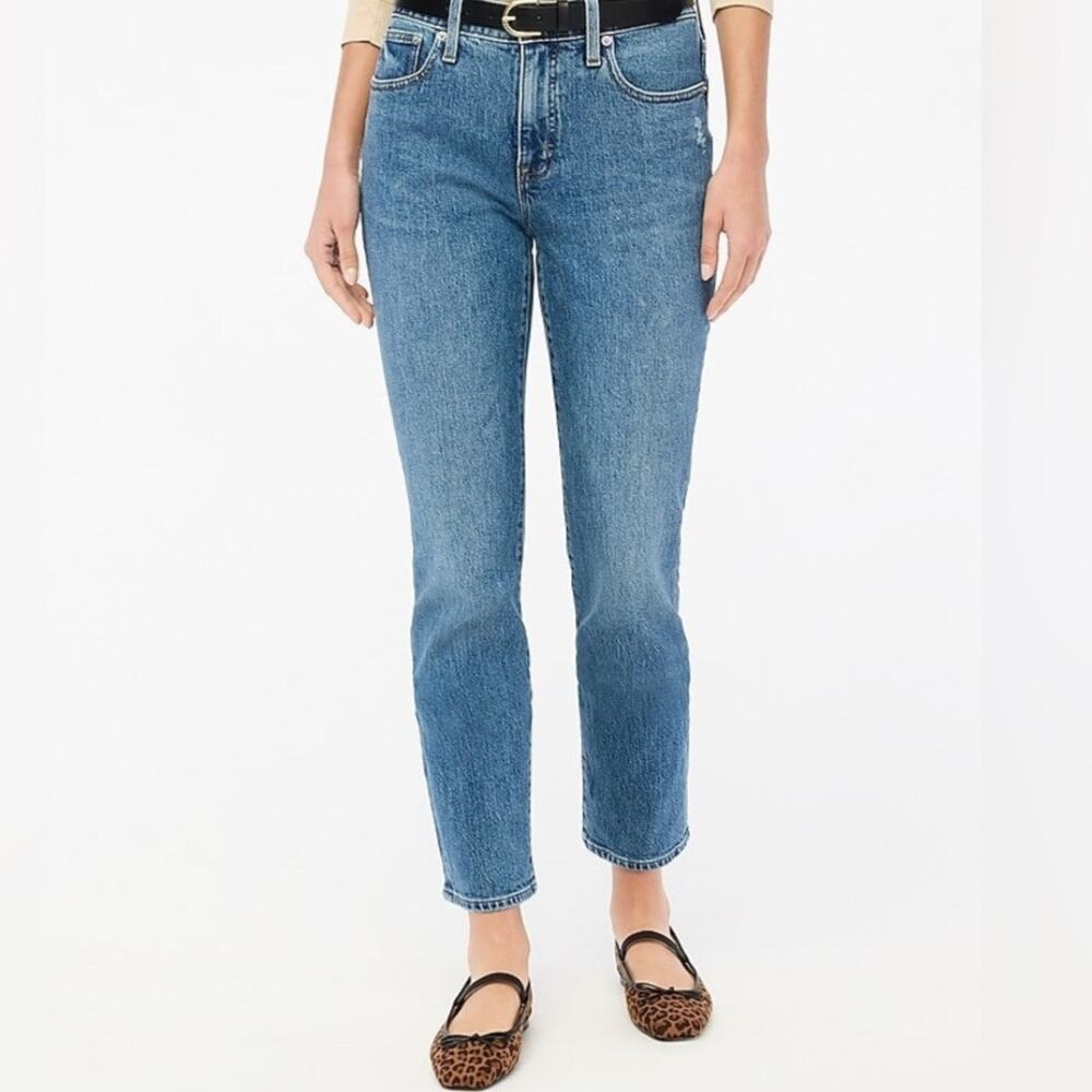 J.Crew Factory Boyfriend Jeans 30 Blue Distressed Preppy Casual Relaxed Everyday